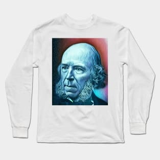 Herbert Spencer Portrait | Herbert Spencer Artwork 5 Long Sleeve T-Shirt